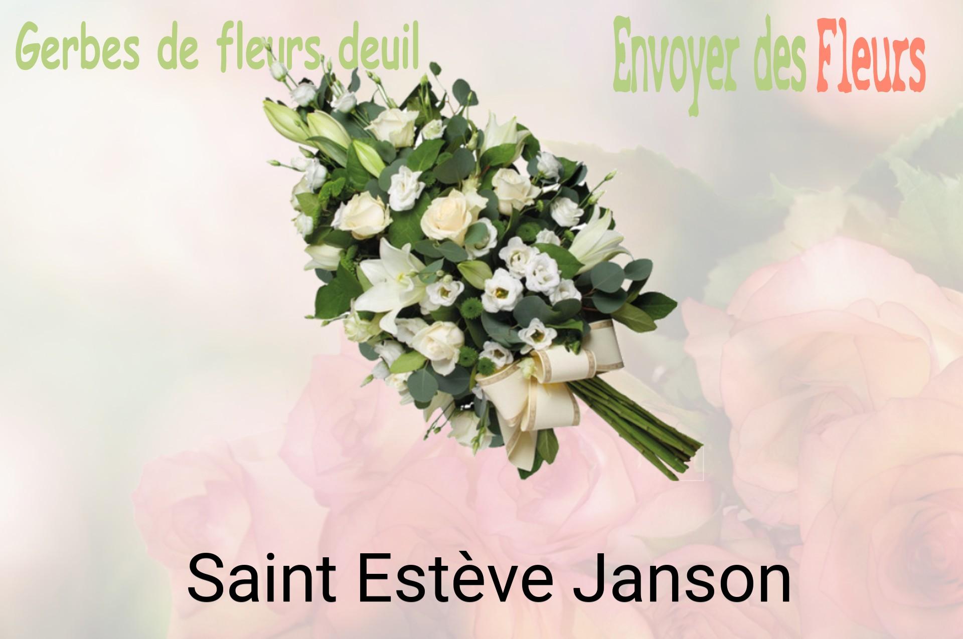 Gerbe de fleurs de deuil livrée à Saint-Estève-Janson